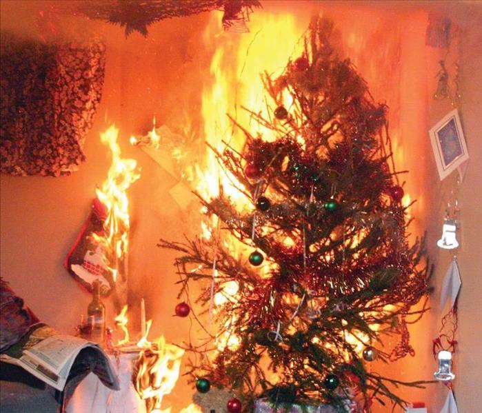 Christmas Tree on Fire